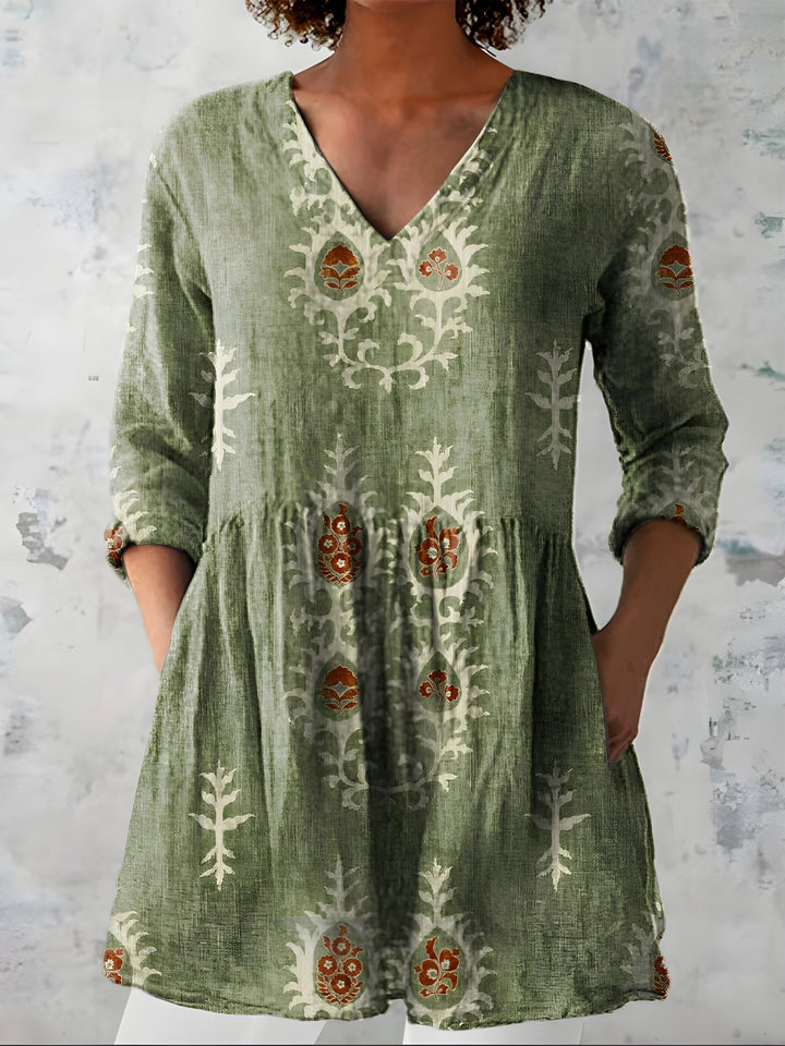 Everly | Long Blouse with V-Neck