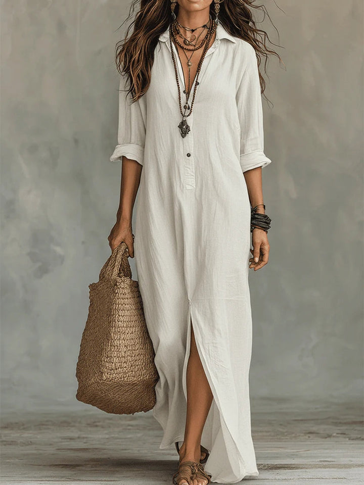 Willow | Button-Front Shirt Maxi Dress