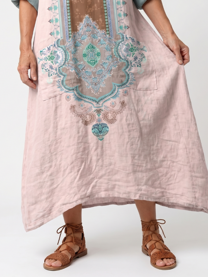 Kenza | Designer Panel Relaxed Pocket Midi Dress