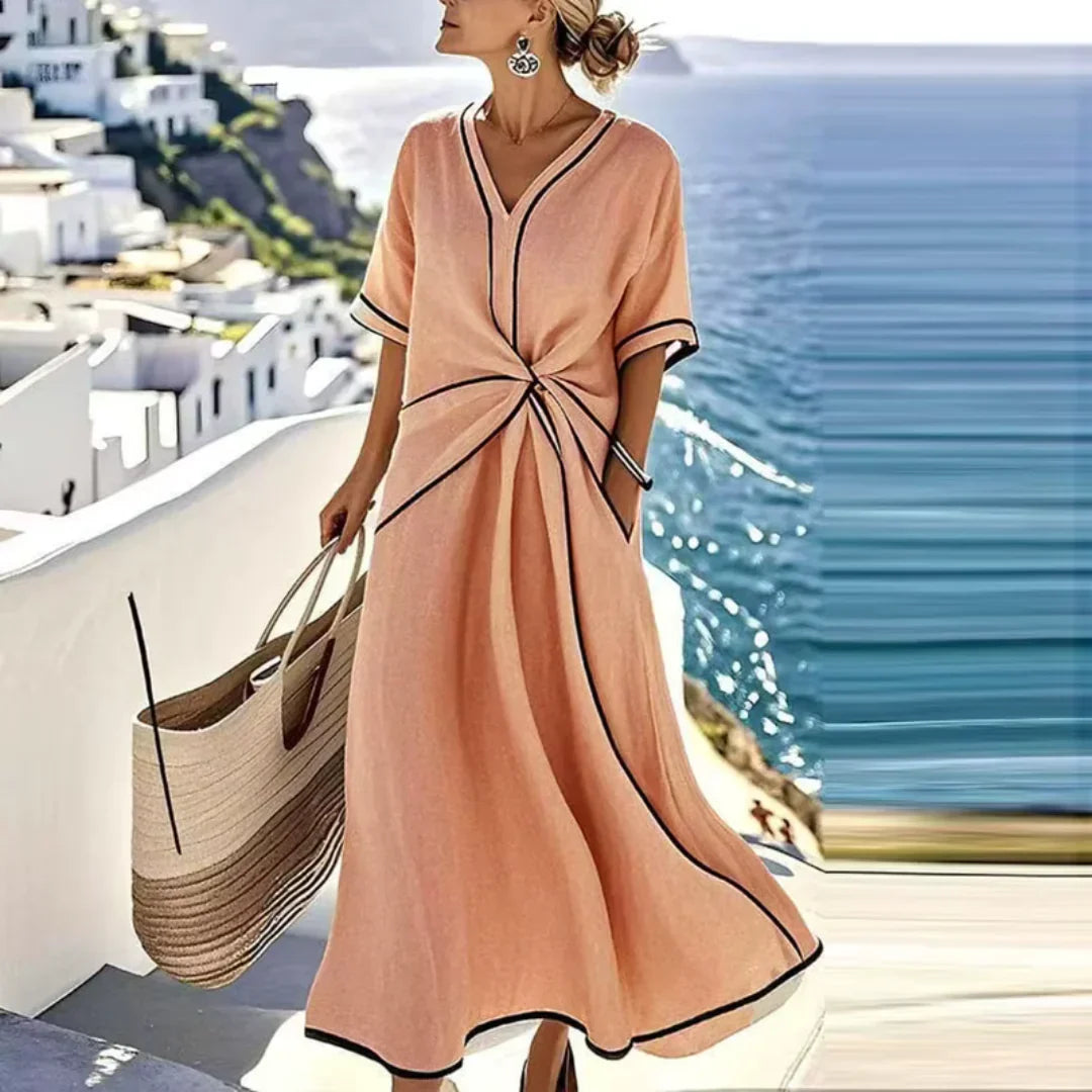 Athena | Elegant Twist-Front Dress