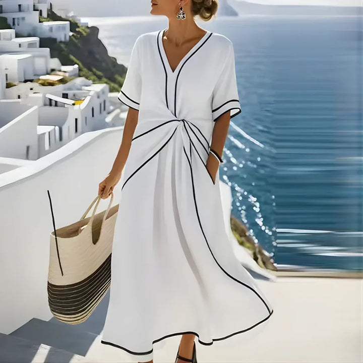 Athena | Elegant Twist-Front Dress