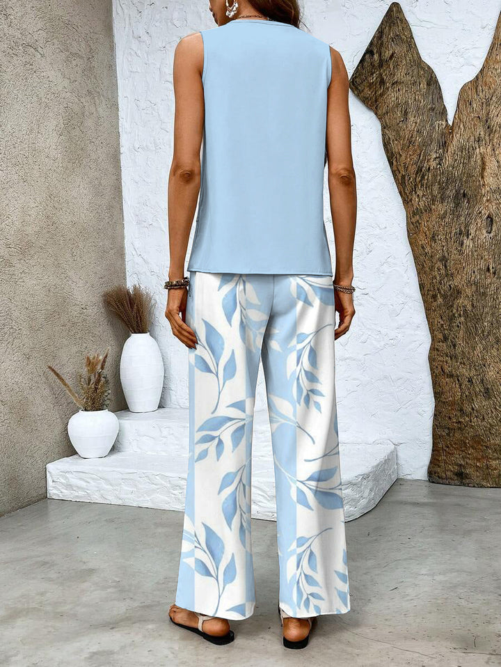 Jamie | Layered Top &amp; Wide-Leg Pants Set