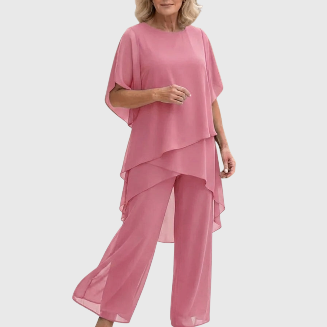 Elara | Layered Top &amp; Wide-Leg Pants Set