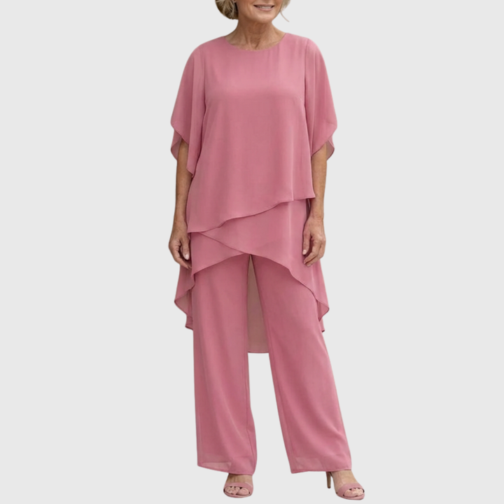 Elara | Layered Top &amp; Wide-Leg Pants Set