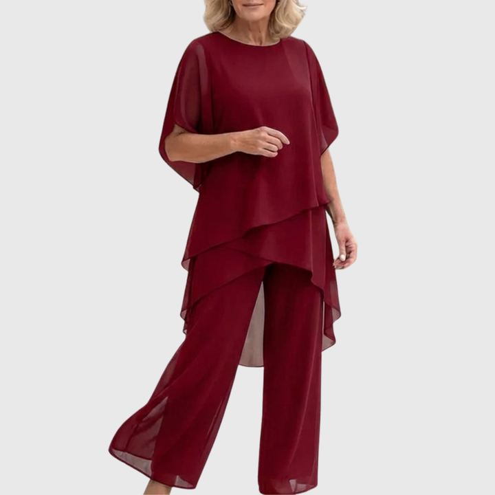 Elara | Layered Top &amp; Wide-Leg Pants Set