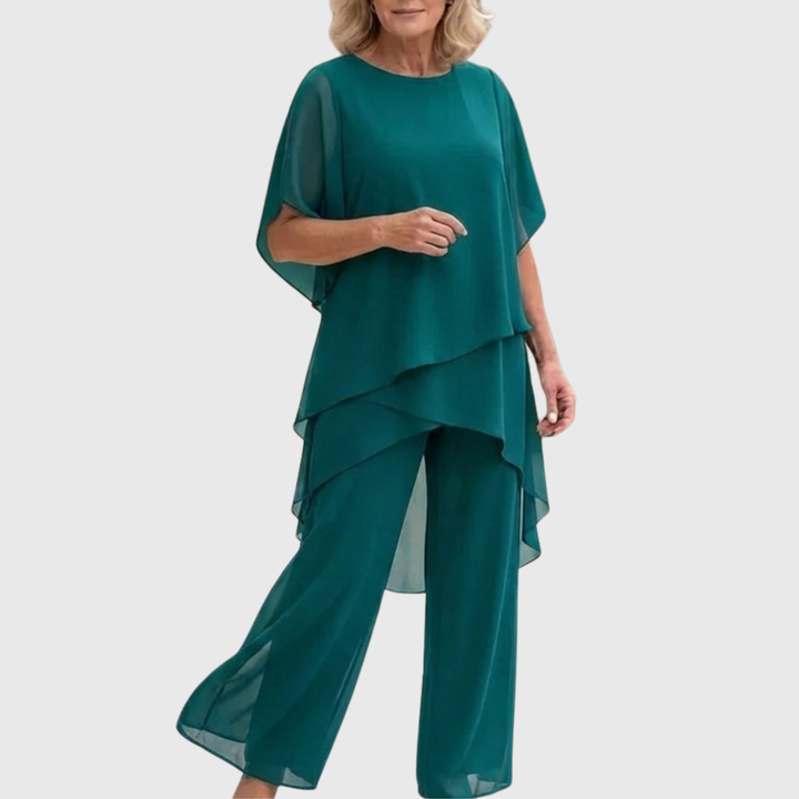 Elara | Layered Top &amp; Wide-Leg Pants Set