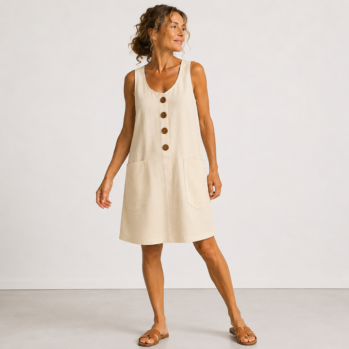 Macey - Cotton Linen Summer Dress