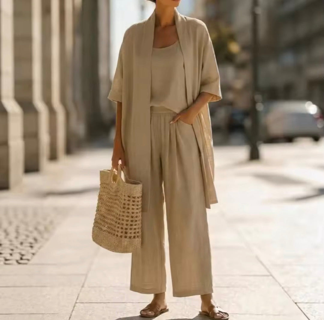 Abigail | Three-Piece Wide-Leg Pants Set