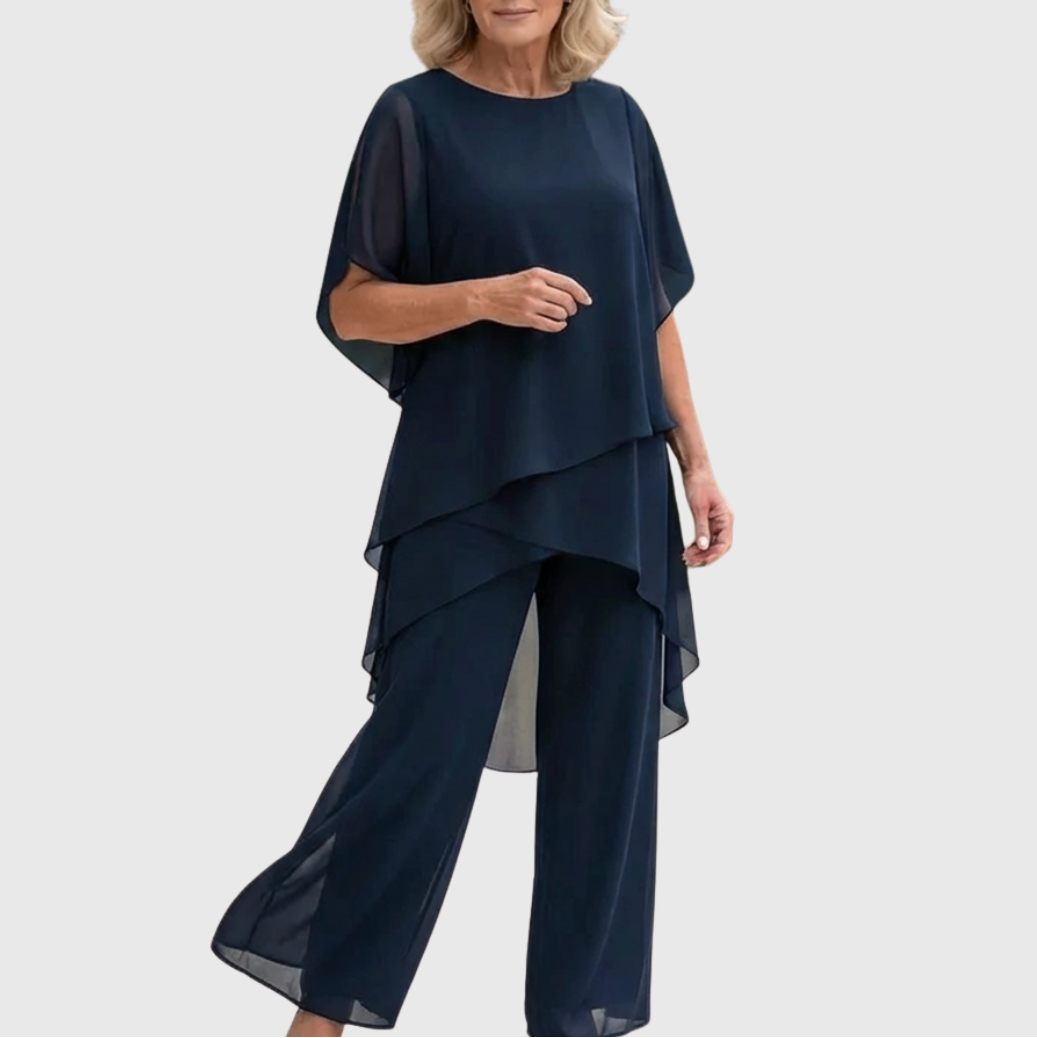 Elara | Layered Top &amp; Wide-Leg Pants Set