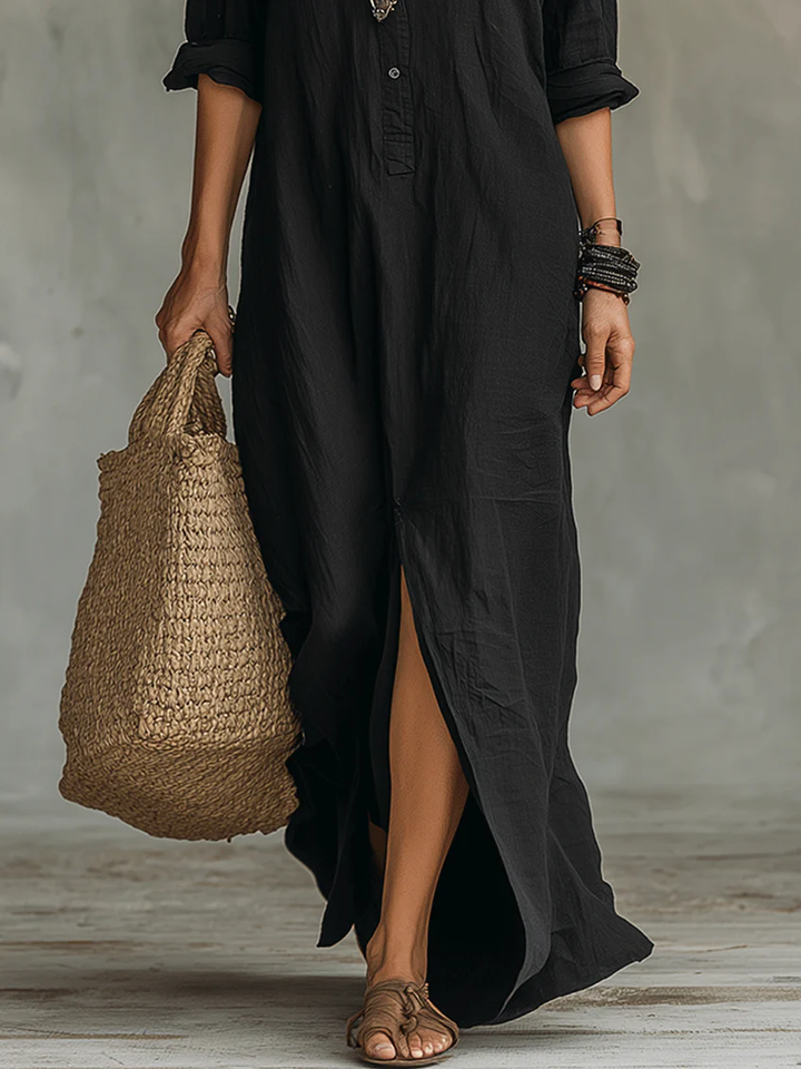 Willow | Button-Front Shirt Maxi Dress