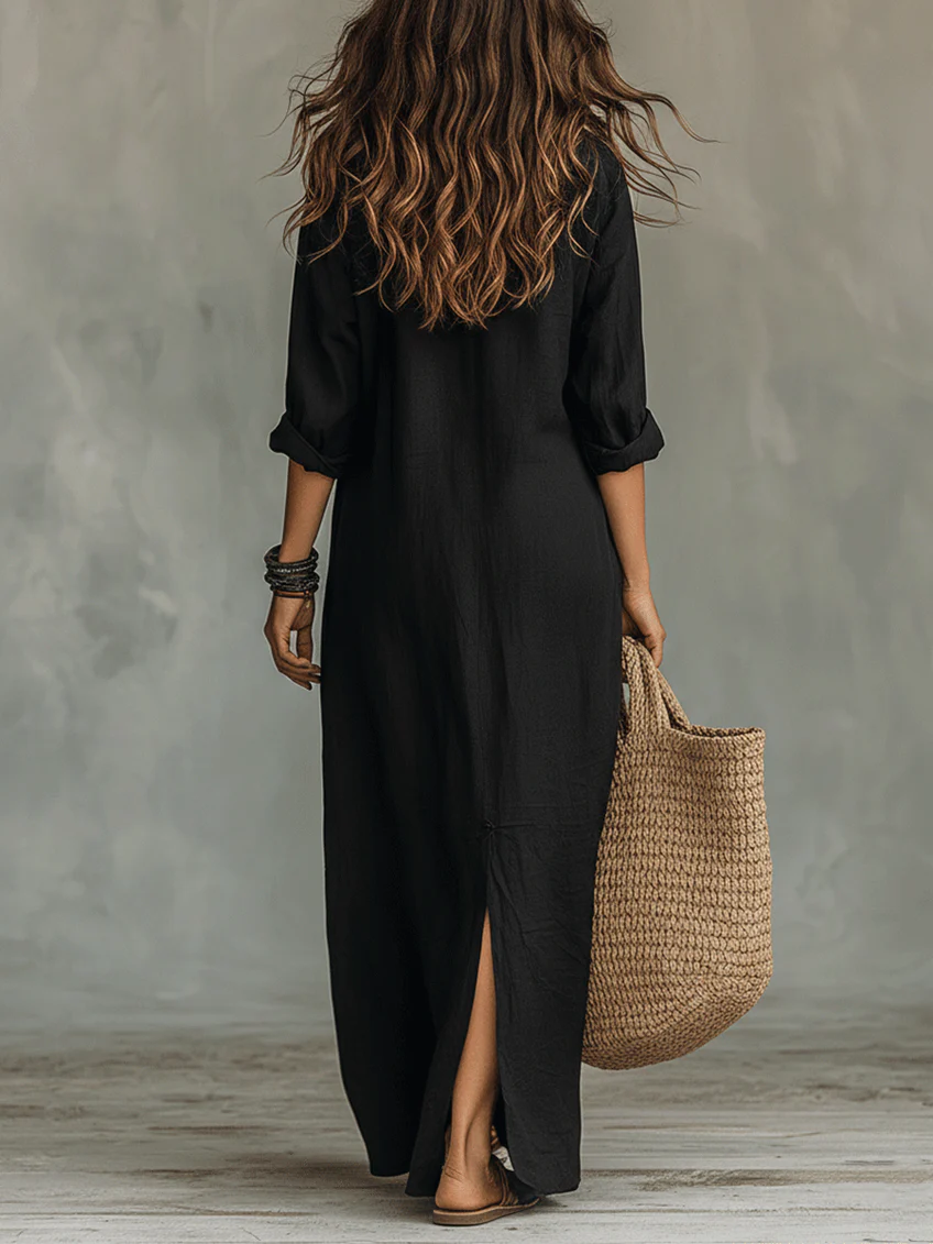 Willow | Button-Front Shirt Maxi Dress