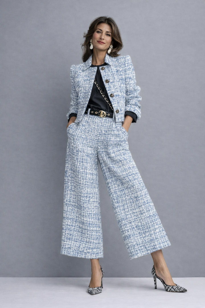 Lucía | Tweed Jacket &amp; Wide-Leg Pants Set