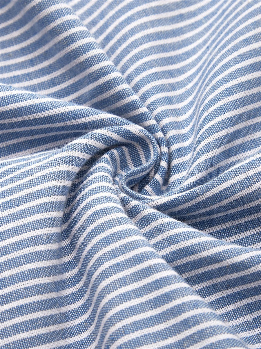 Sophia | Striped Button-Detail Midi Dress