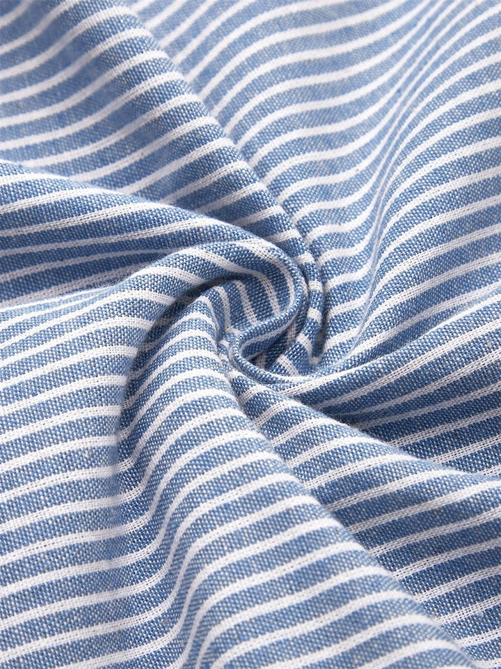 Sophia | Striped Button-Detail Midi Dress