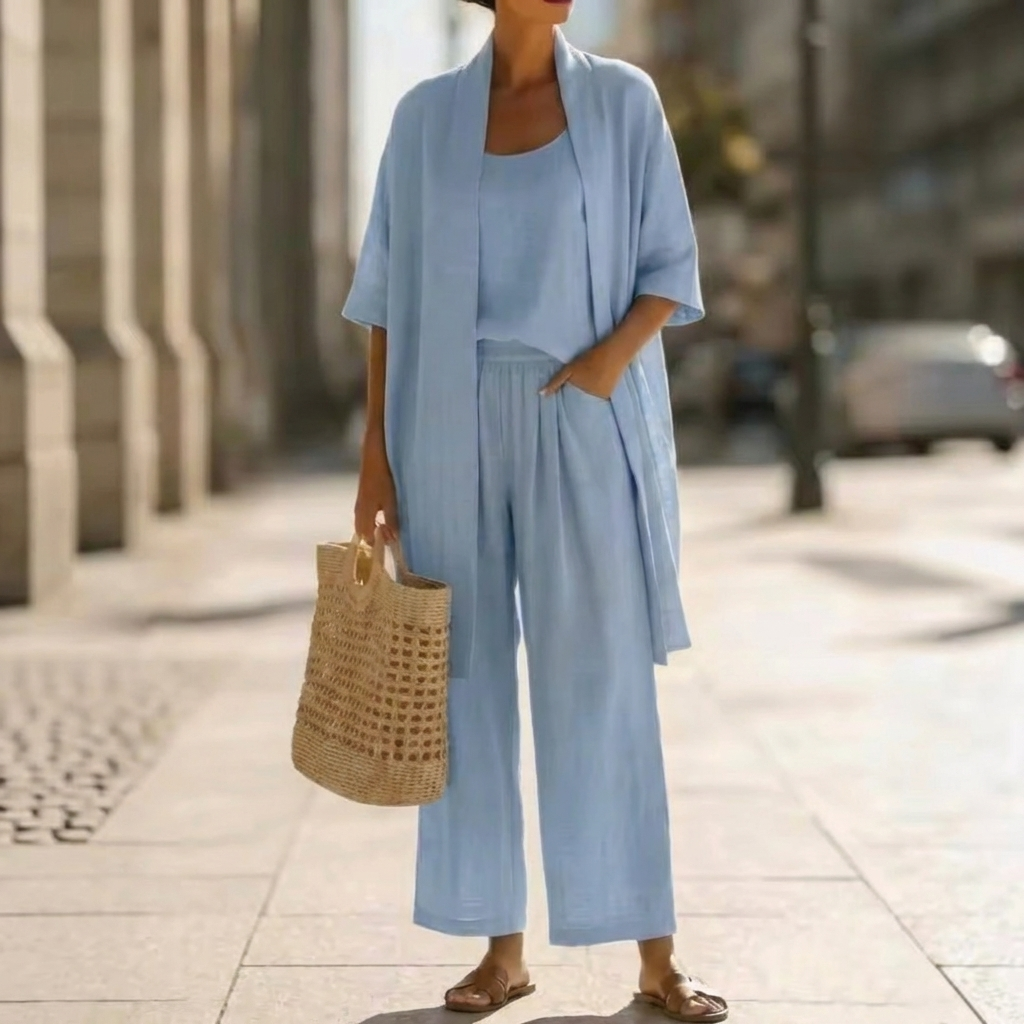 Abigail | Three-Piece Wide-Leg Pants Set