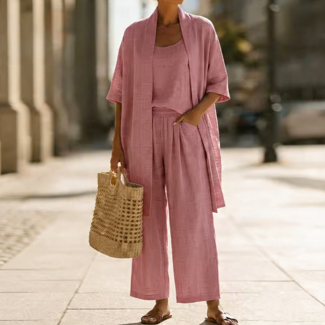 Abigail | Three-Piece Wide-Leg Pants Set