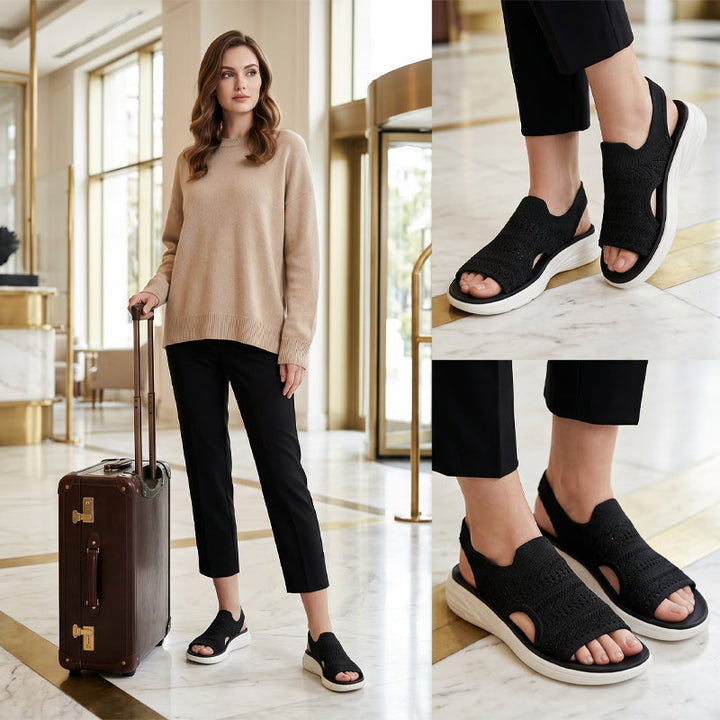 Zina - Breathable Knit Platform Sandals